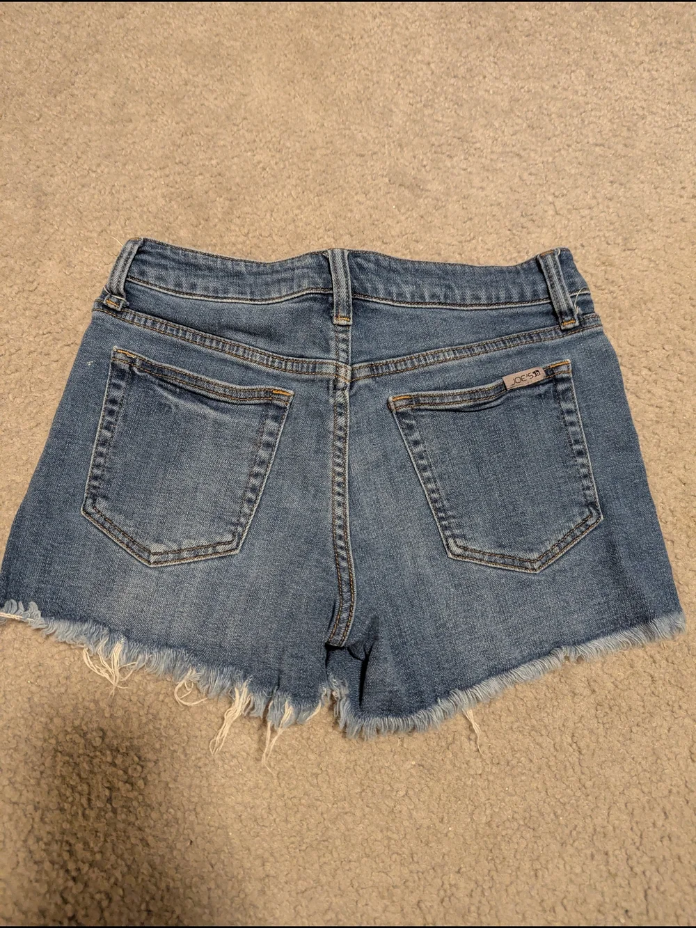 Joe's Jeans Medium Blue Frayed Denim Shorts